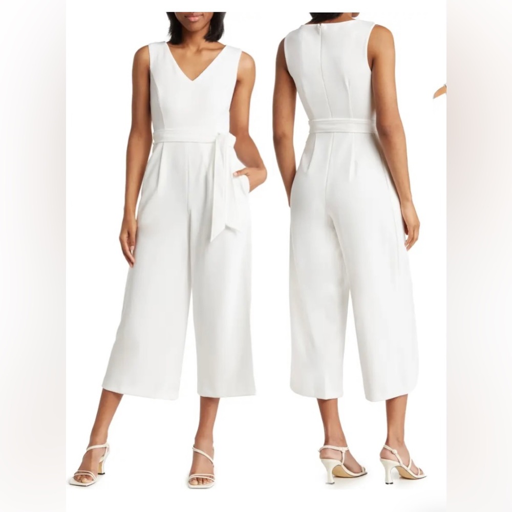 Wide leg V-neck Calvin Klein jumpsuit